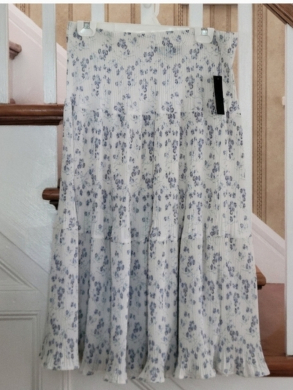 ALICE BLUE Ditzy Floral Blue White  Maxi Skirt Size XL